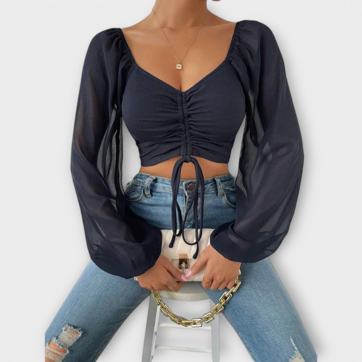 Jacqueline – veelzijdige avondblouse