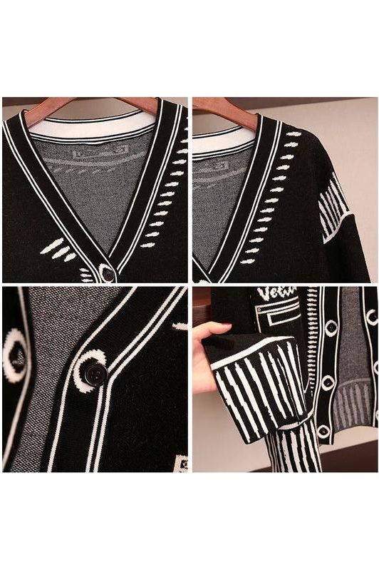 Elza Graffiato Cardigan