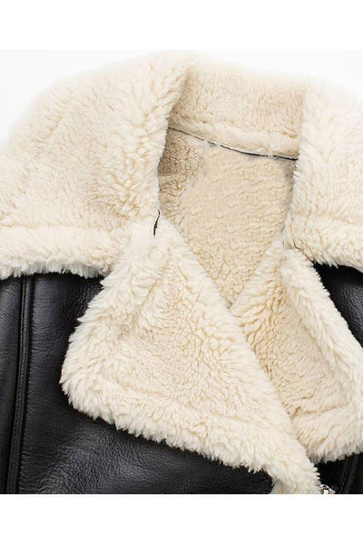 Premium Shearling Biker Jacket