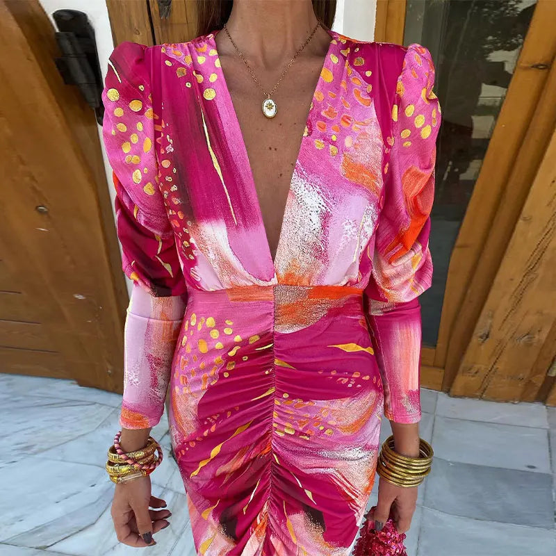 The Vibrant Elegance Midi Dress