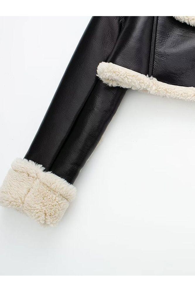 Premium Shearling Biker Jacket