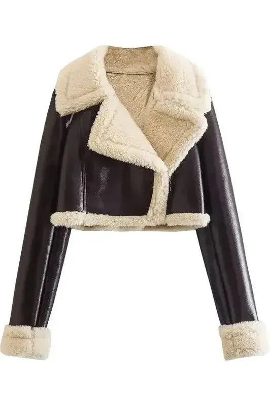 Premium Shearling Biker Jacket