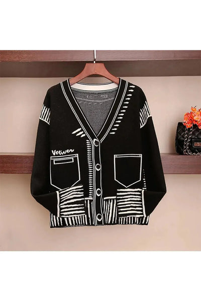 Elza Graffiato Cardigan