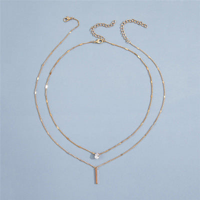 Vintage halsketting set met gouden hanger