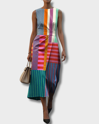 Tiffany - Mouwloze jurk met print