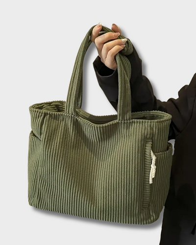 Vivi – Geribde draagtas met koorddetail