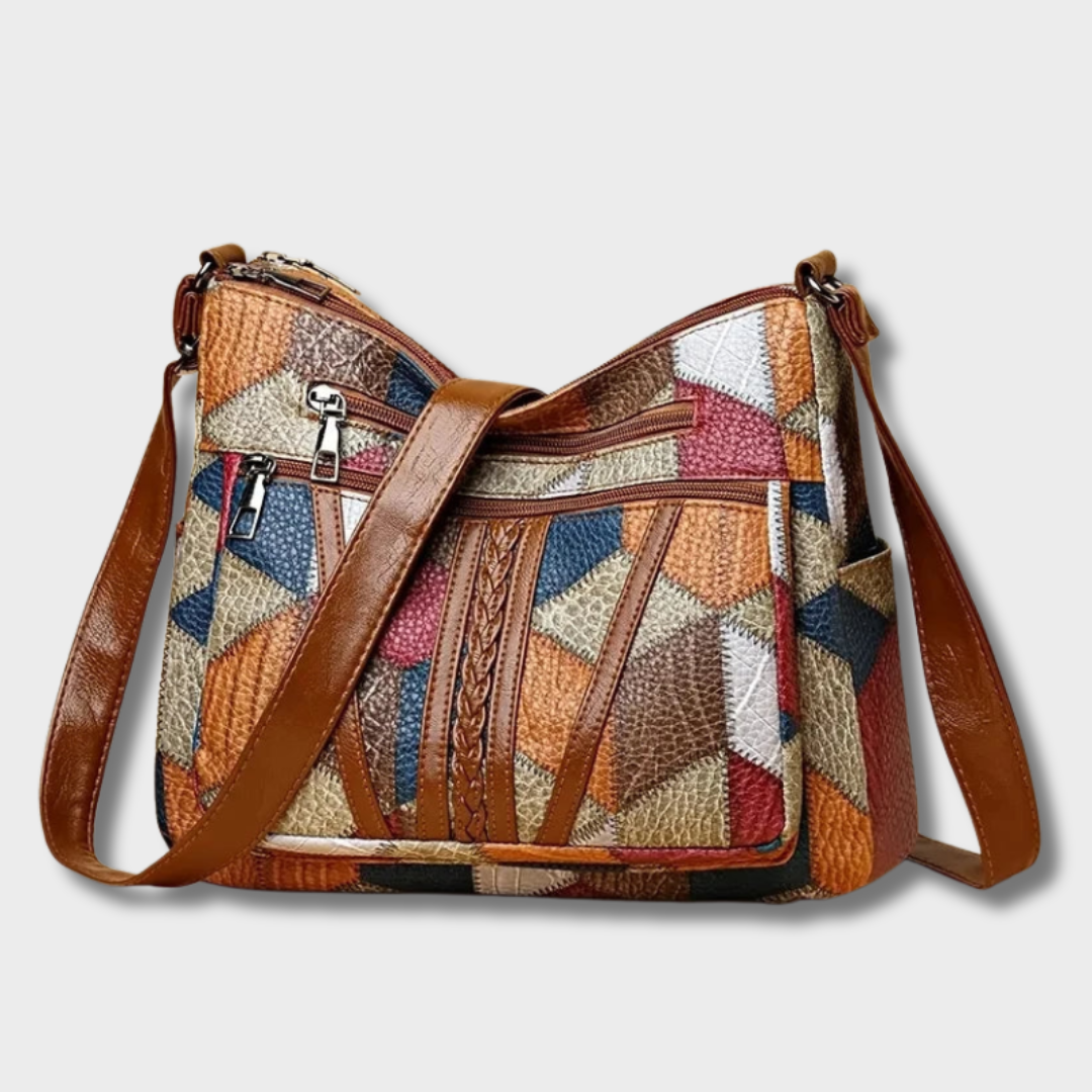 Vivi – Patchwork tas van vegan leer