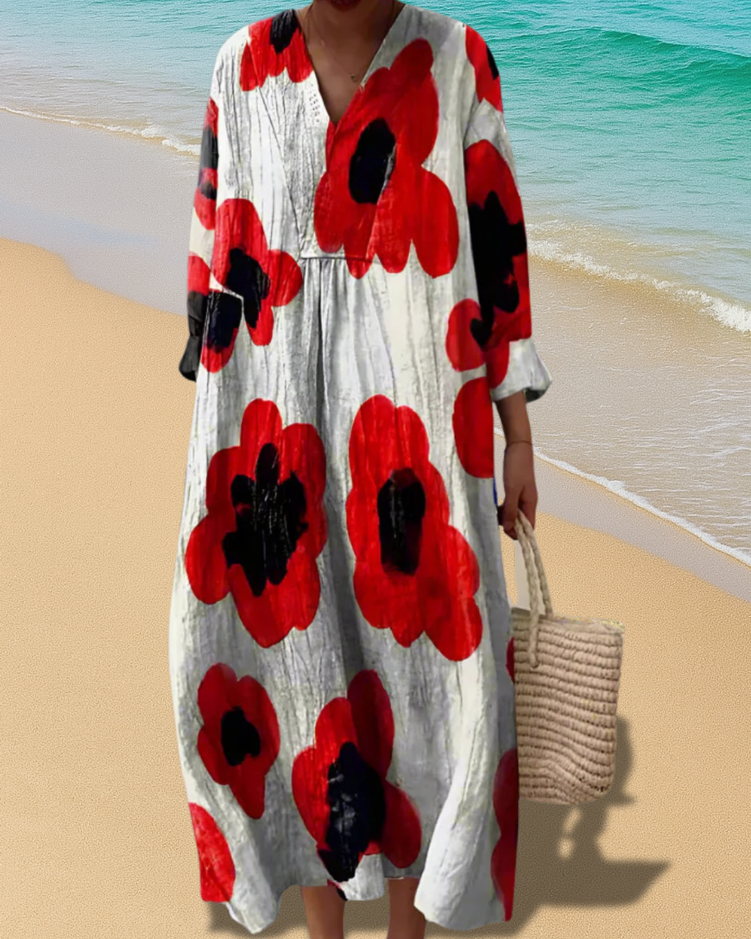 Yvett - Jurk met grote bloemen