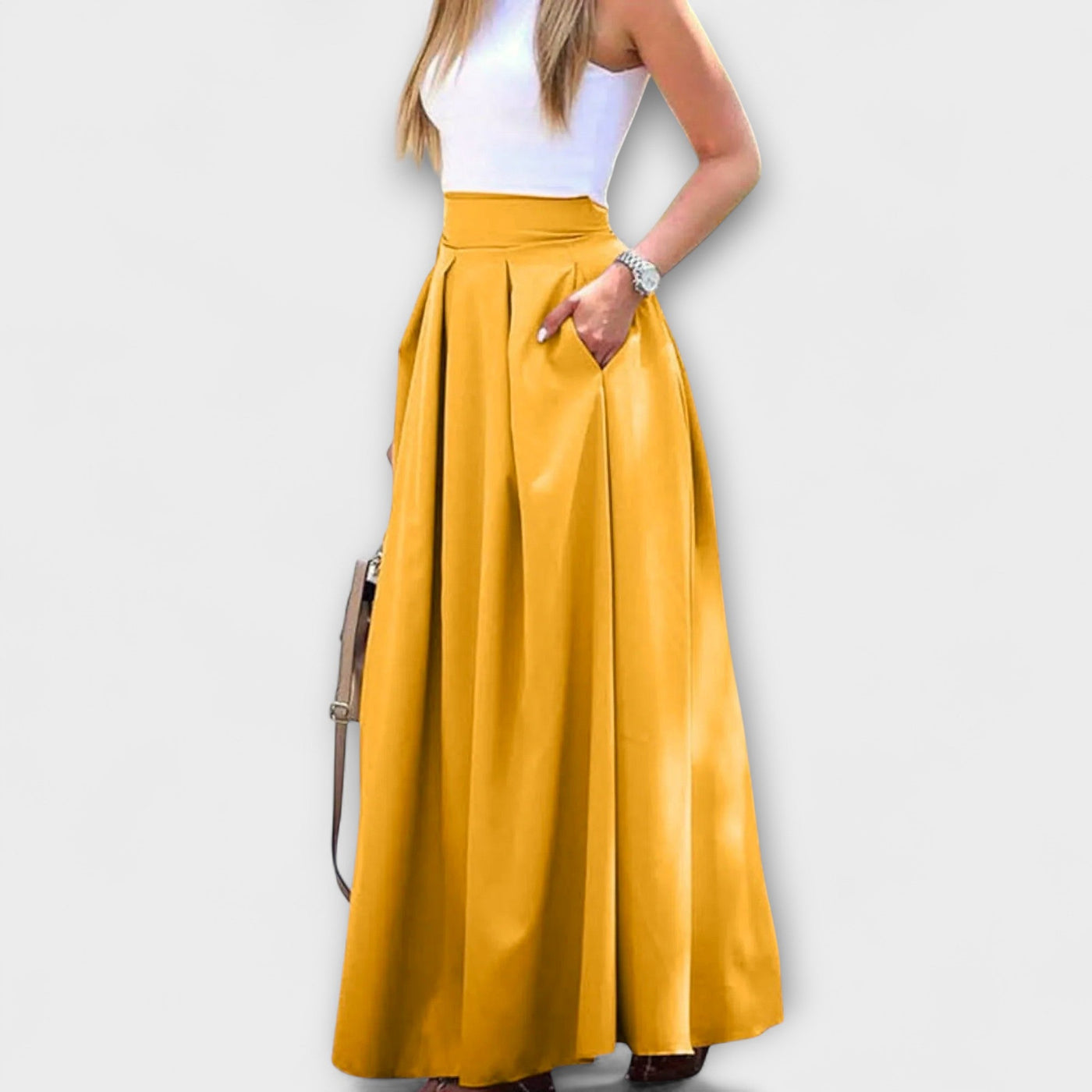 Yara – Elegante maxi-rok met hoge taille