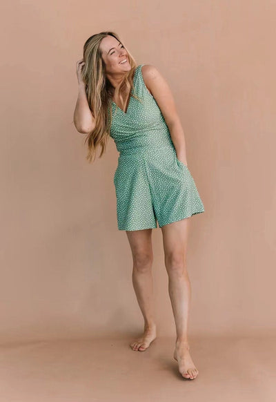 Sanne – Badpak met ruches en busteondersteuning