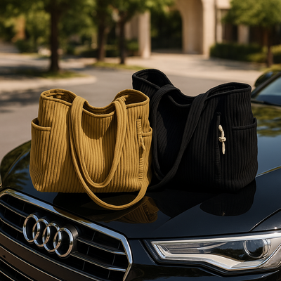 Vivi – Geribde draagtas met koorddetail