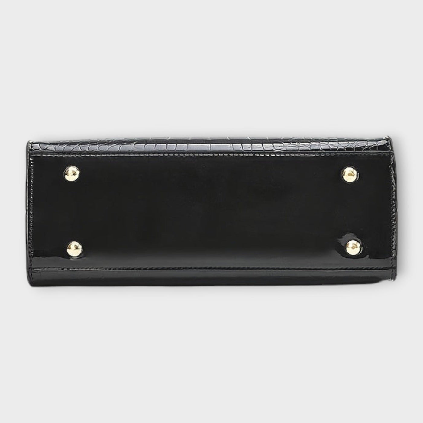 Vivi – Glanzende handtas met krokodillenpatroon