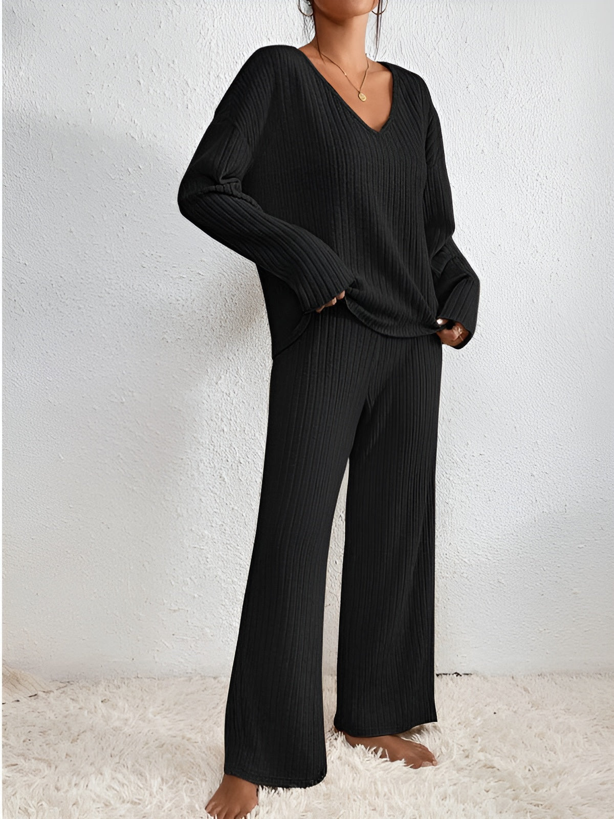 Isla™ | Ensemble de Pull à Col V Rayé