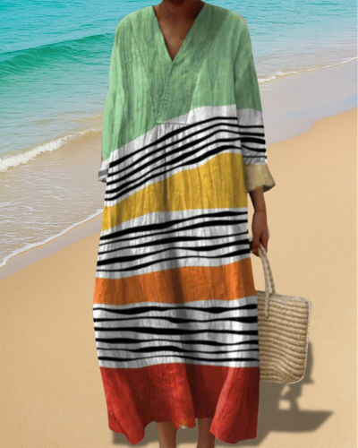 Amber - Gestreepte jurk