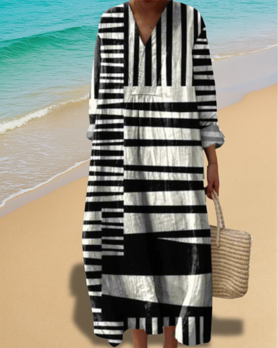 Carmen - Gestreepte jurk