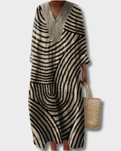 Roos - Gestreepte jurk