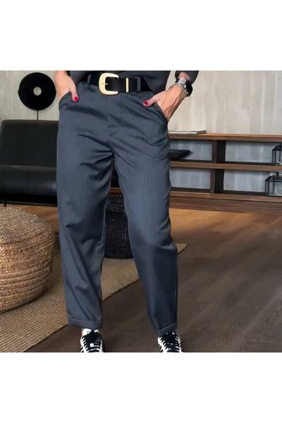 Marlene - Striped Suit Trousers