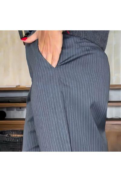 Marlene - Striped Suit Trousers