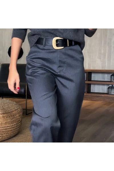 Marlene - Striped Suit Trousers