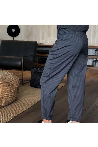 Marlene - Striped Suit Trousers